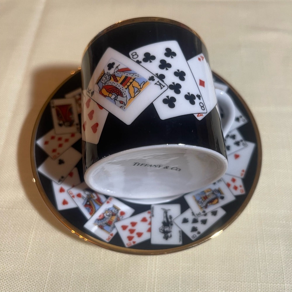 Vintage Tiffany 4 pc set cup and saucer